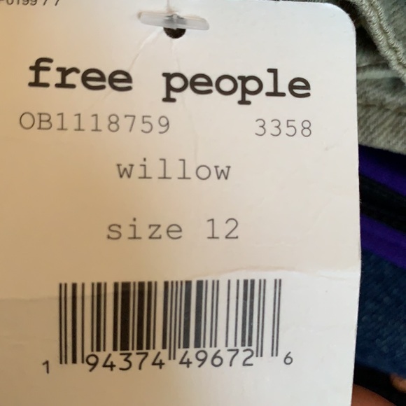NWT Free People Willow Mini Skirt Moss Size 12 - Picture 9 of 9